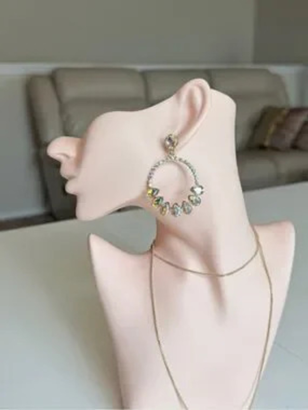 Aurora Crystal Earrings - Gold Tone